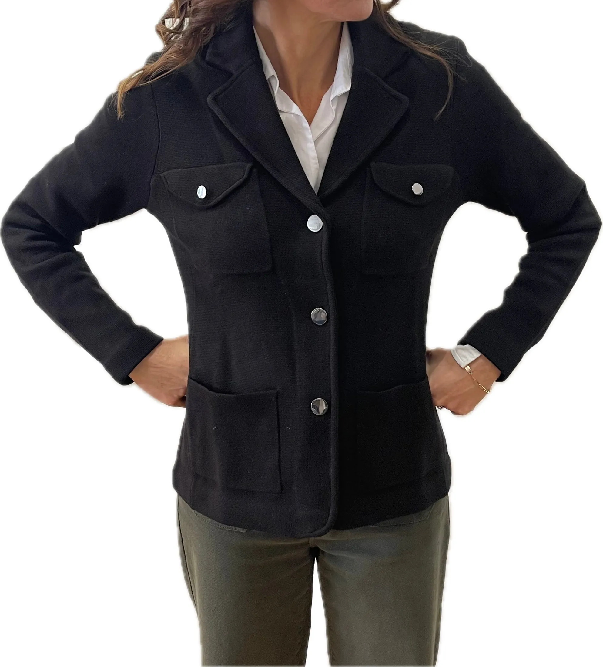 Minnie Rose Cotton Blend Belted Blazer