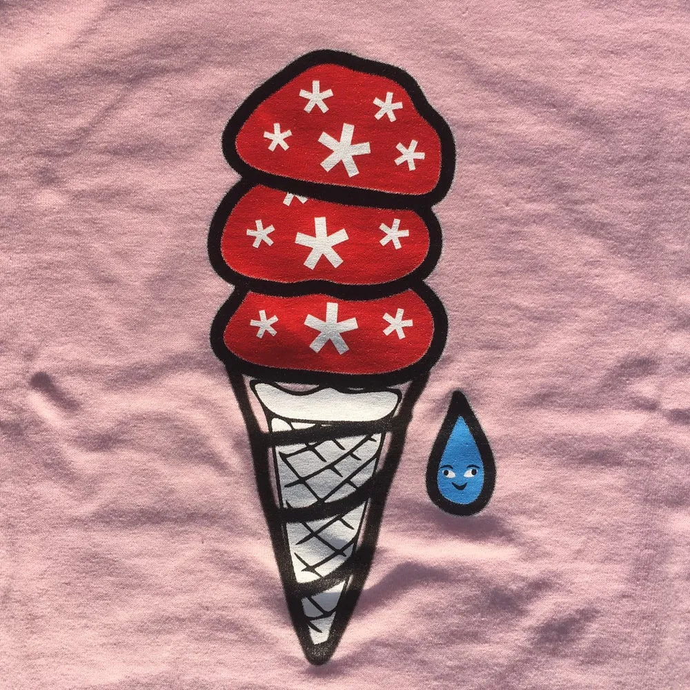 Mushrooms on a Cone T-Shirt Pink