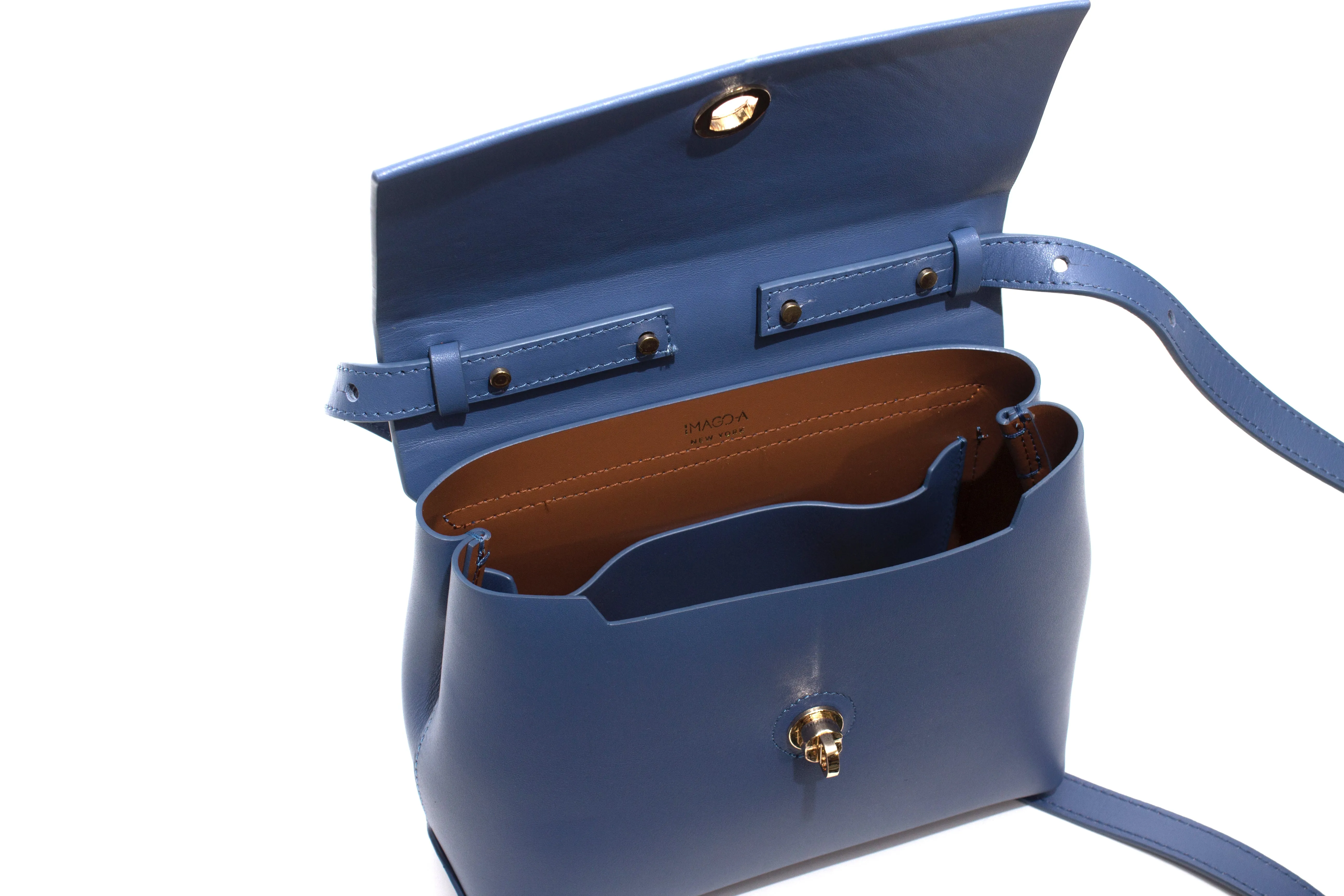 Nº48 Carré Top Handle Mini - Bleu
