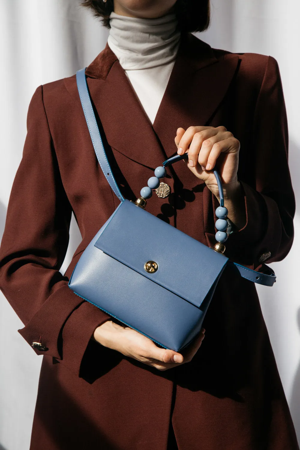 Nº48 Carré Top Handle Mini - Bleu