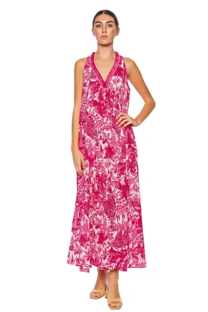 Nava Pink Jengel Fringe Maxi Dress