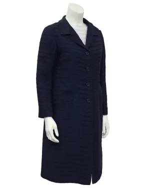 Navy & White Dress and Coat Ensemble