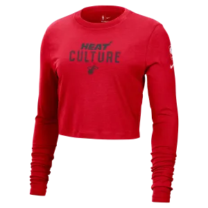 Nike HEAT Culture: Blood Red Women's Cropped Long Sleeve Tee