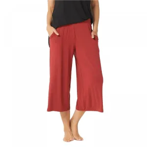 NWT Cuddl Duds Women's Softwear Stretch Cropped Wide Leg Knit Pants. A368057 S