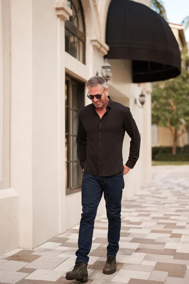 Origin Pique Long Sleeve - Black