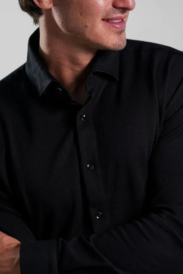Origin Pique Long Sleeve - Black