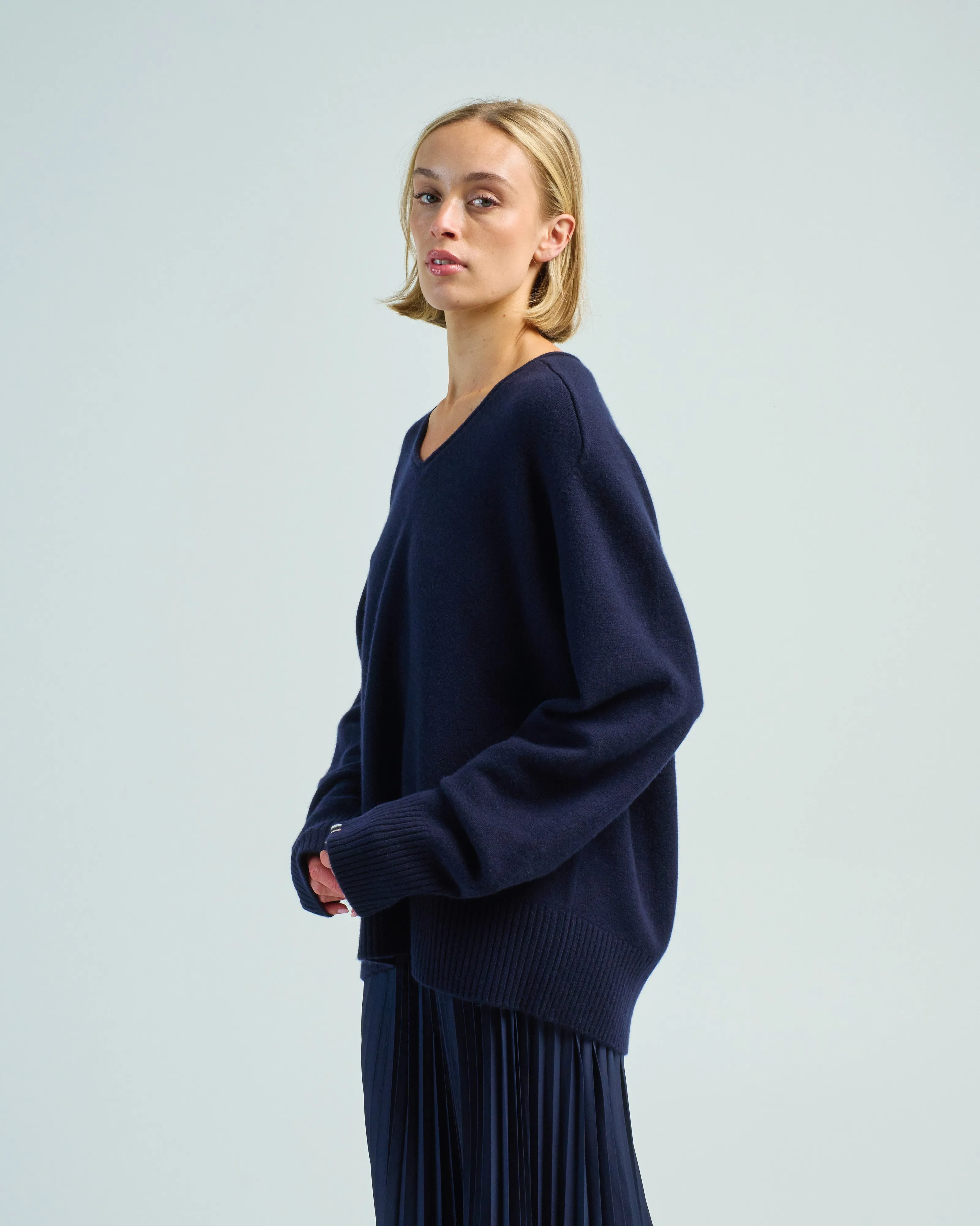 oversized v-neck