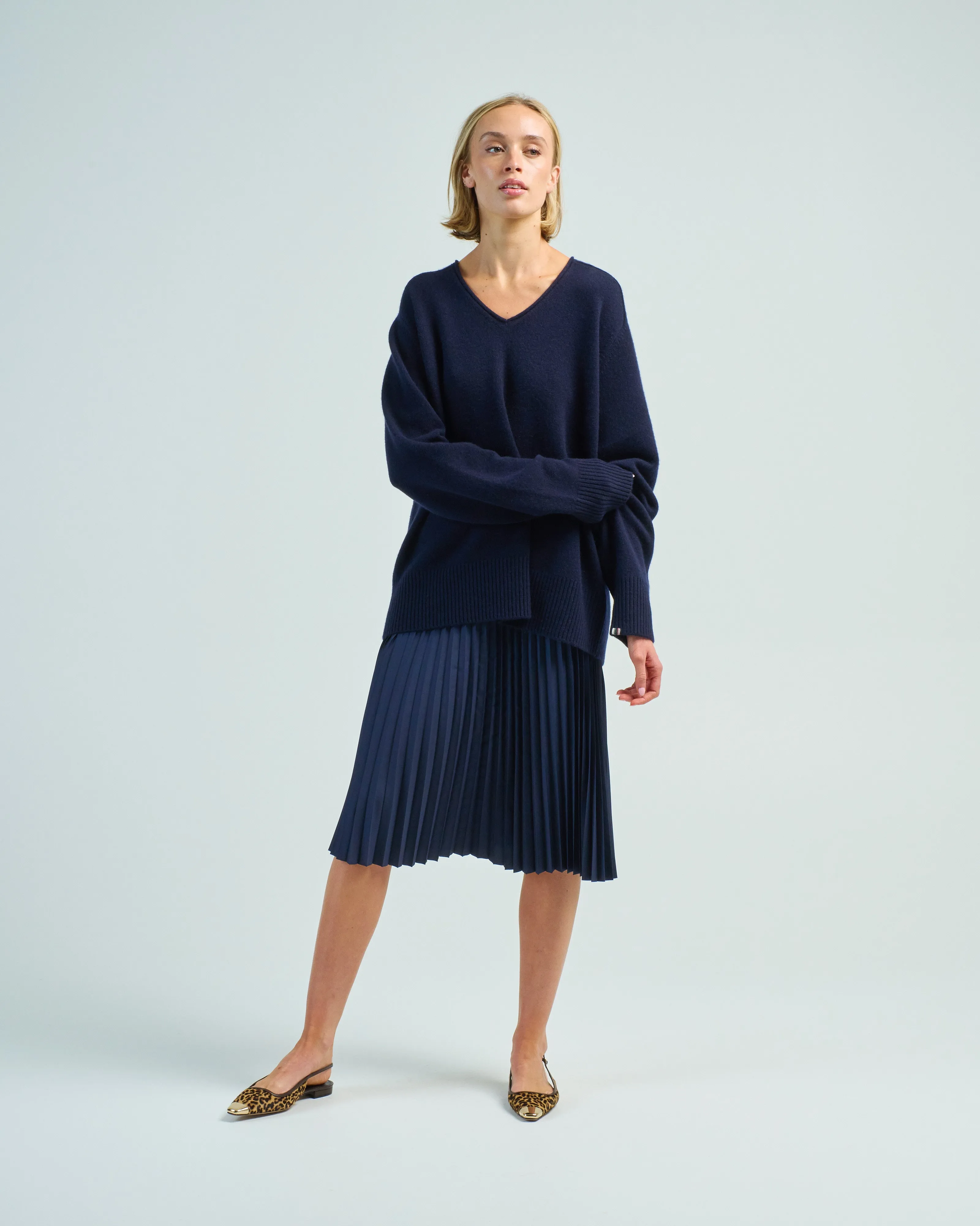 oversized v-neck