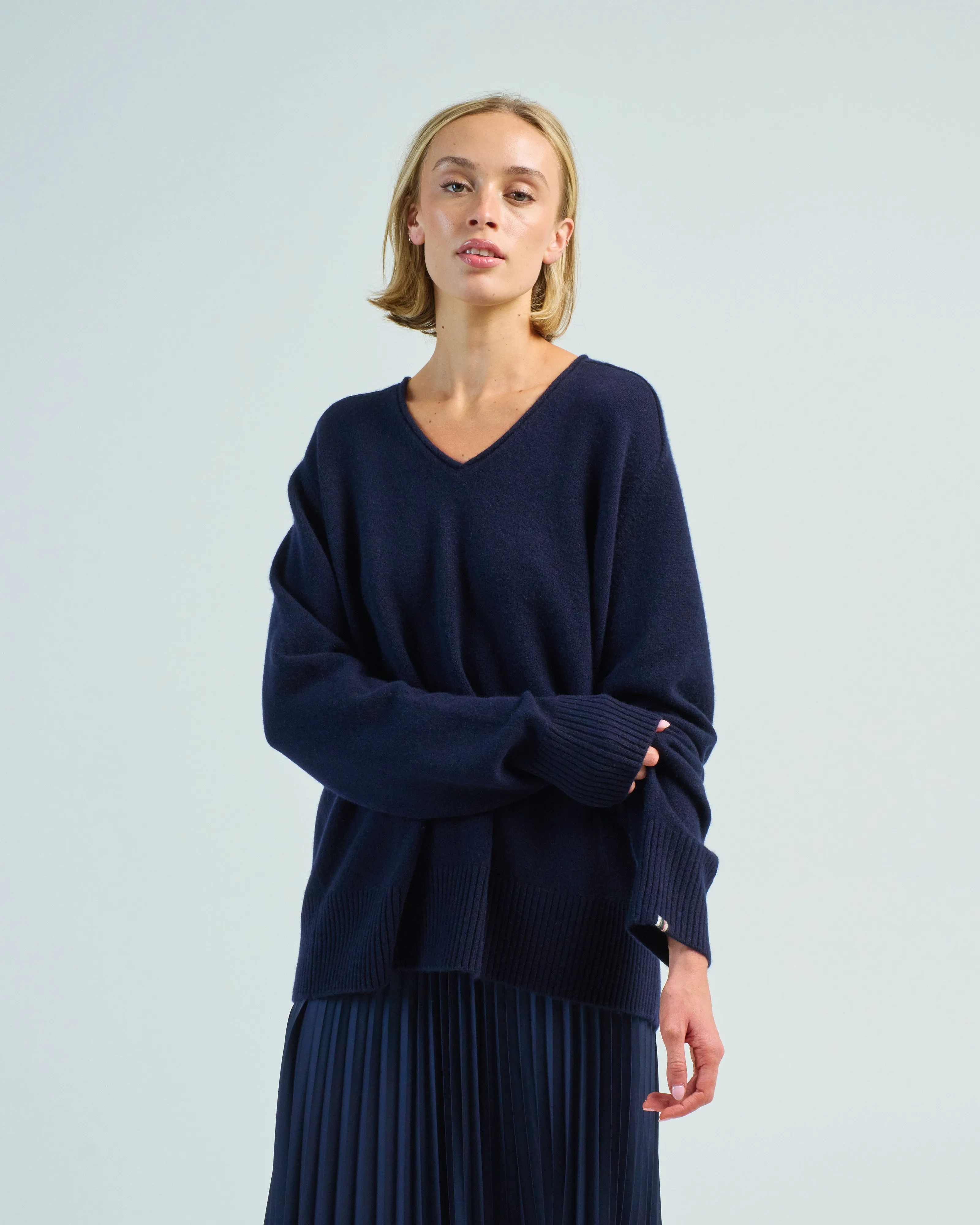 oversized v-neck