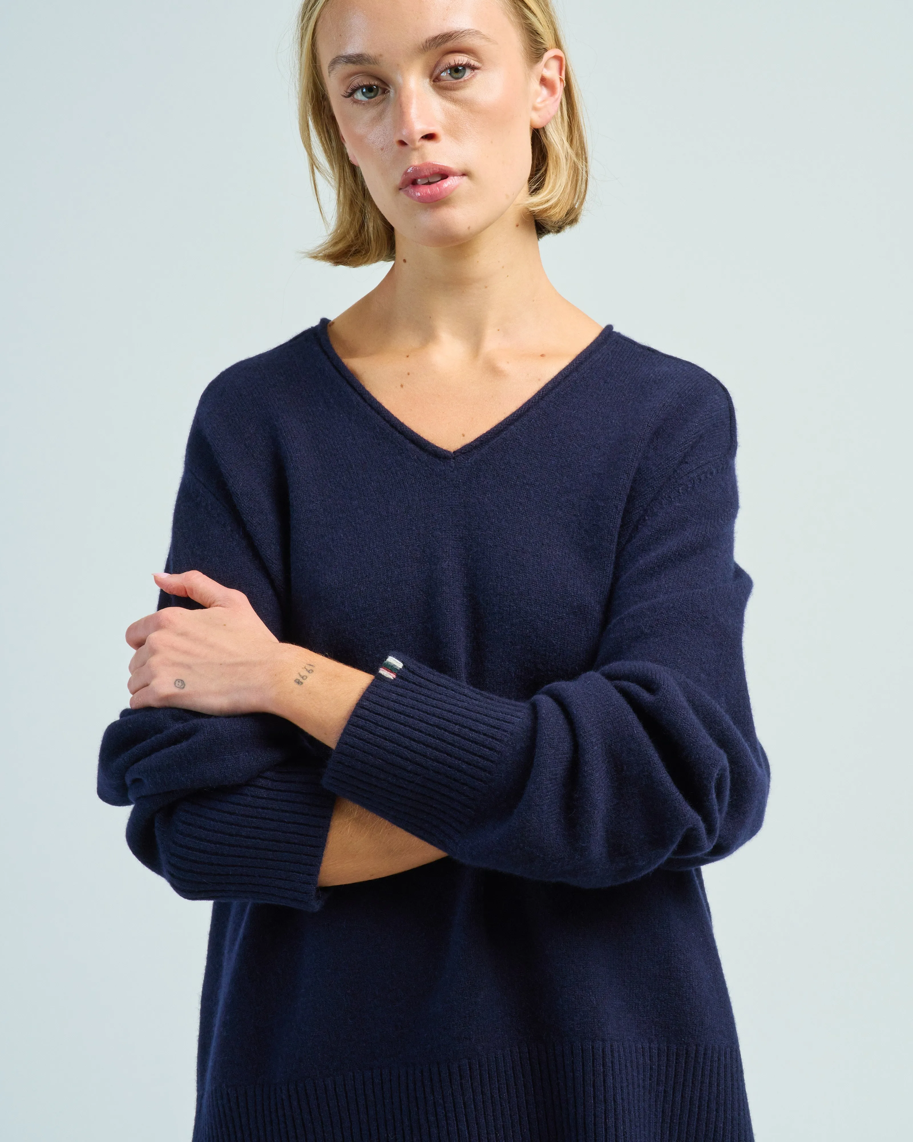 oversized v-neck