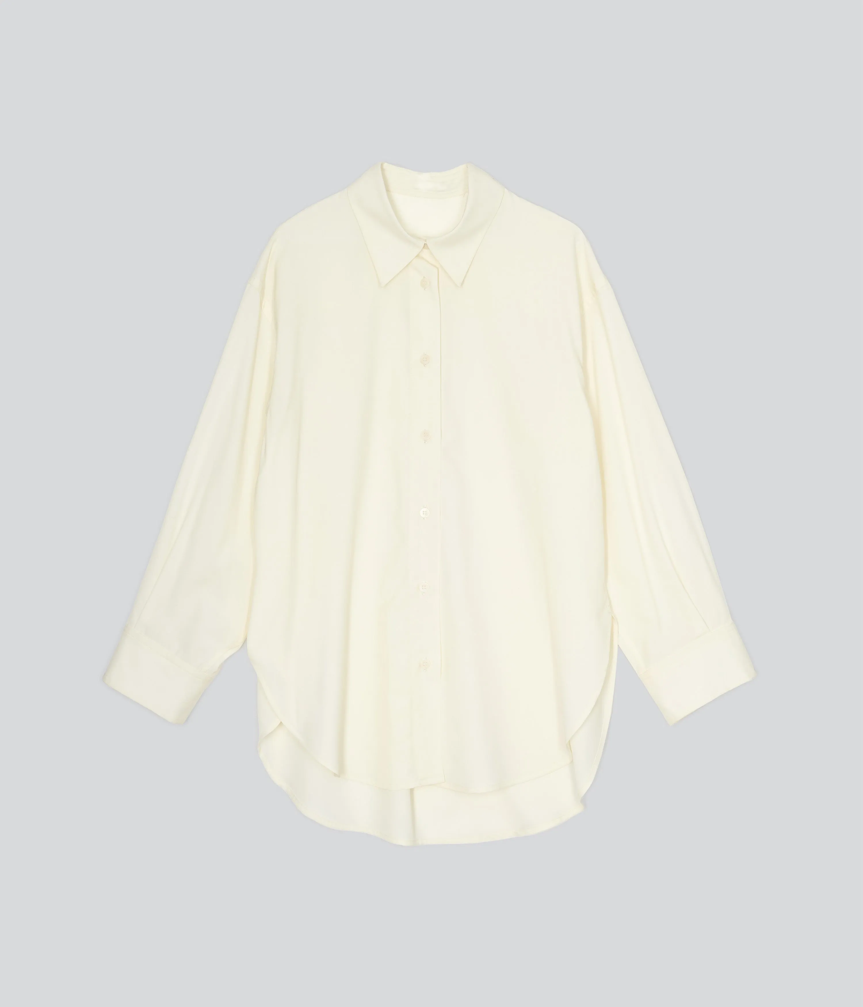 Oversized Wool Shirt in Ivory