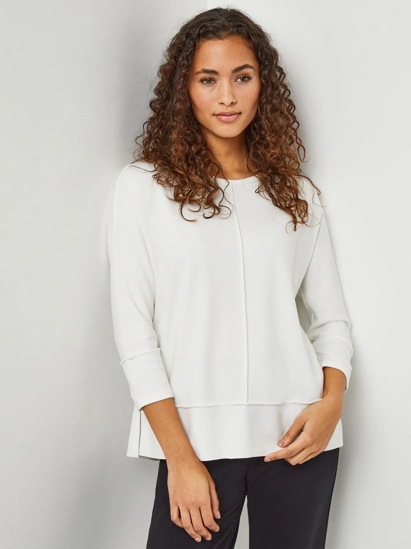 Petite Seam Detail Dolman Tunic, Serenity Knit