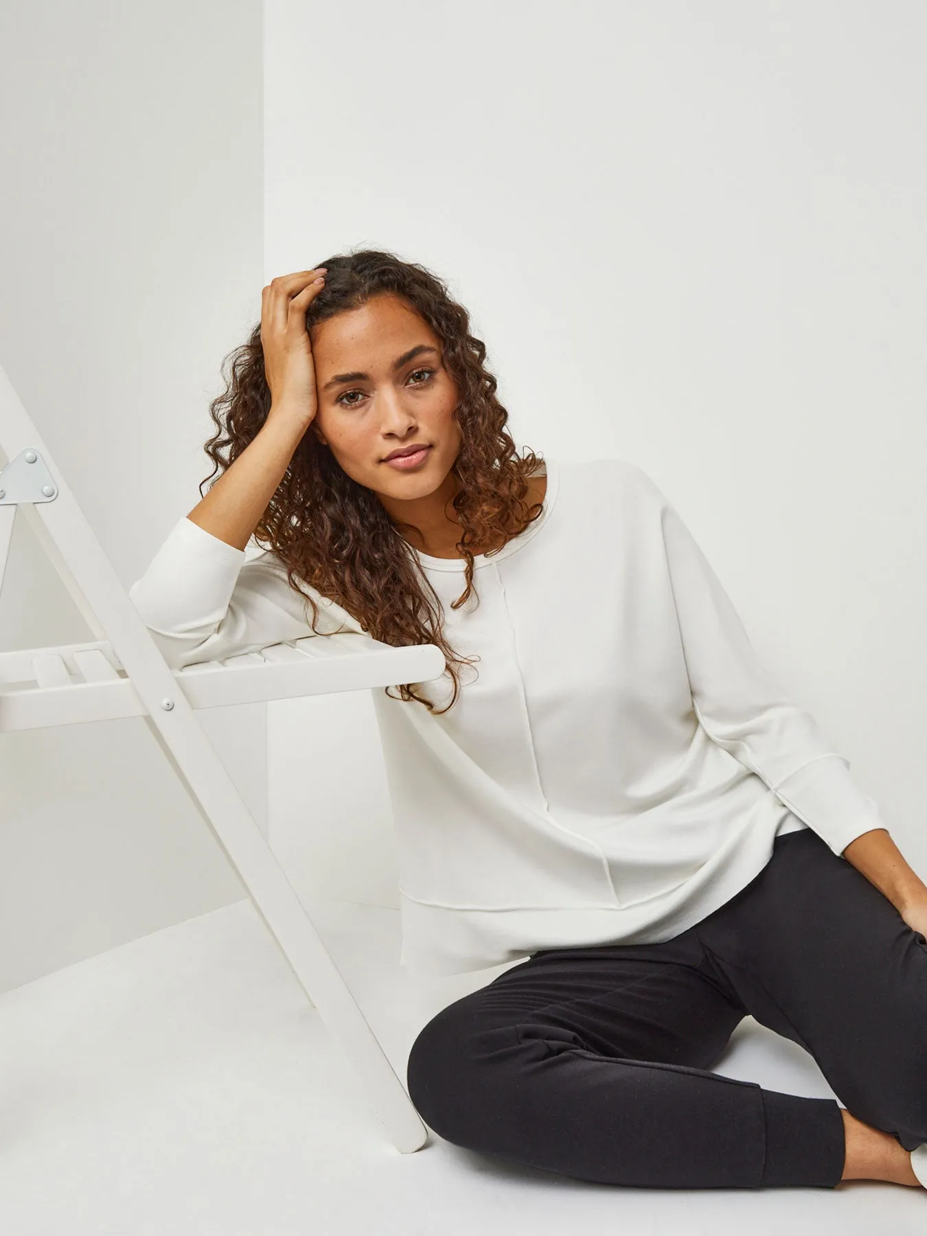 Petite Seam Detail Dolman Tunic, Serenity Knit