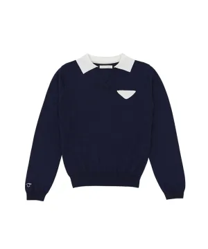 PIV'VEE Pointed Collar Polo Knit