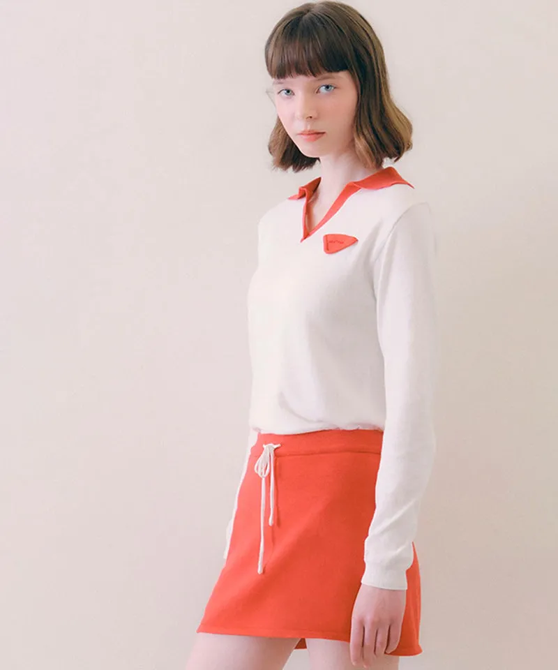 PIV'VEE Pointed Collar Polo Knit