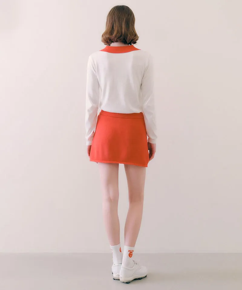 PIV'VEE Pointed Collar Polo Knit