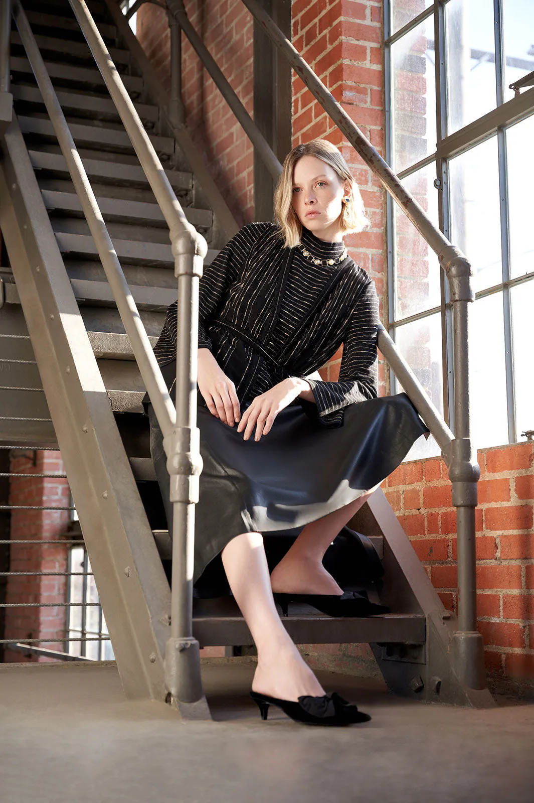 Plus Size Belted Jacket - Shimmer Soft Knit