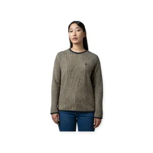 Polo Women Alex Long Sleeve Textured Knit Jersey Dark Green