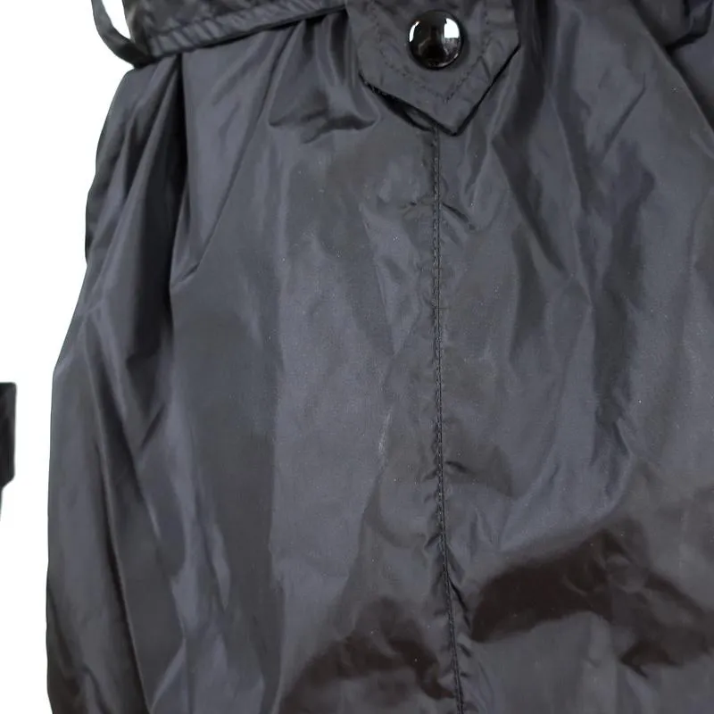 Prada Nylon Trench Coat Black Size 36 Belted Lightweight Coat