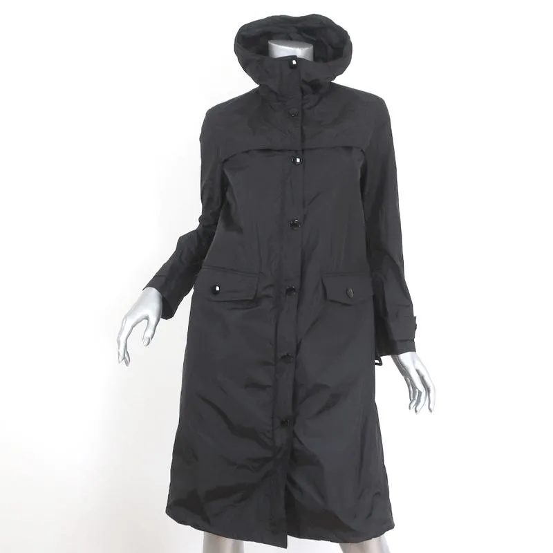 Prada Nylon Trench Coat Black Size 36 Belted Lightweight Coat