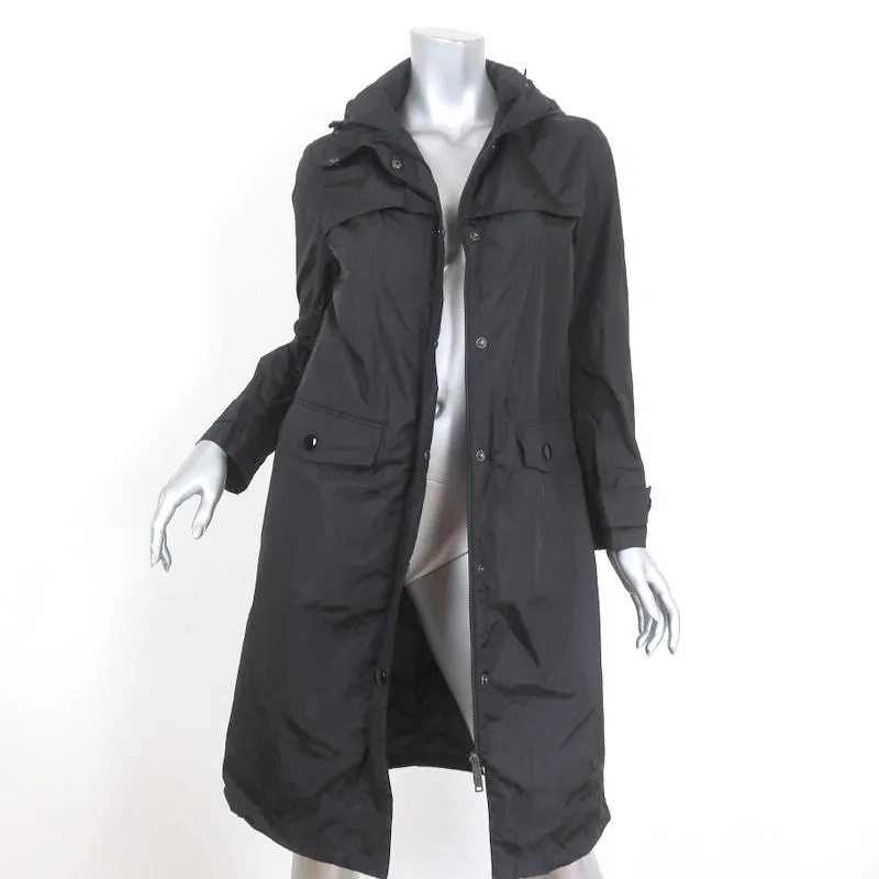 Prada Nylon Trench Coat Black Size 36 Belted Lightweight Coat