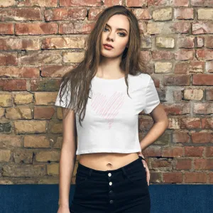 "Scribble Heart- PINK" Women’s Crop Tee