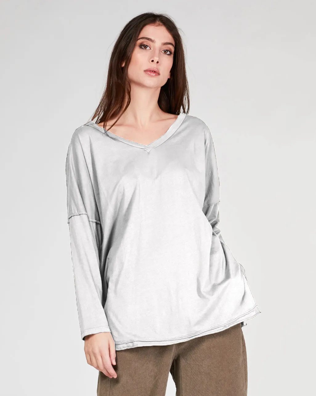 Raw Stitched V-Neck T-Shirt