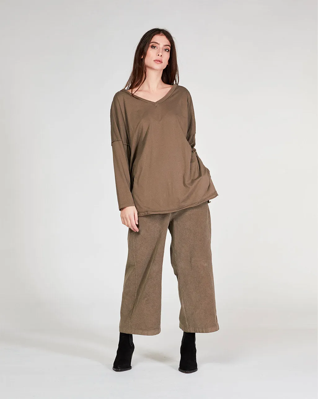 Raw Stitched V-Neck T-Shirt