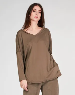 Raw Stitched V-Neck T-Shirt