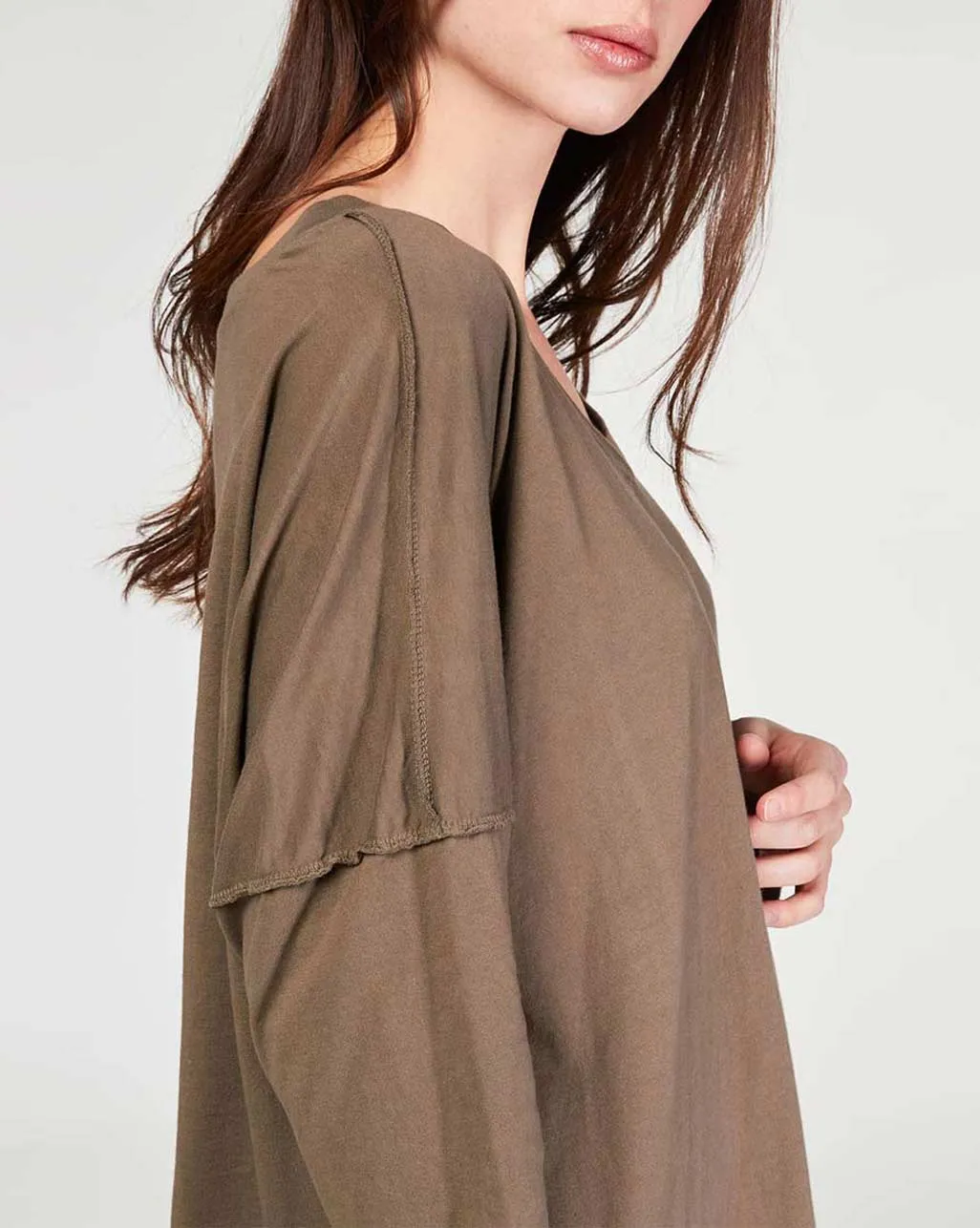 Raw Stitched V-Neck T-Shirt