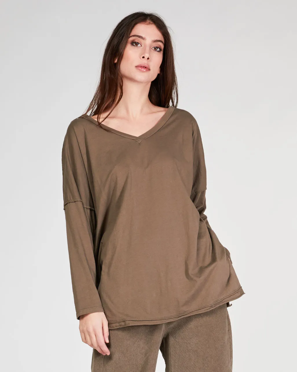 Raw Stitched V-Neck T-Shirt