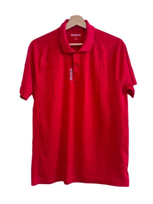 Red Textured Polo Shirt