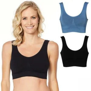 Rhonda Shear Women's 2 Pack Seamless Modal Bras