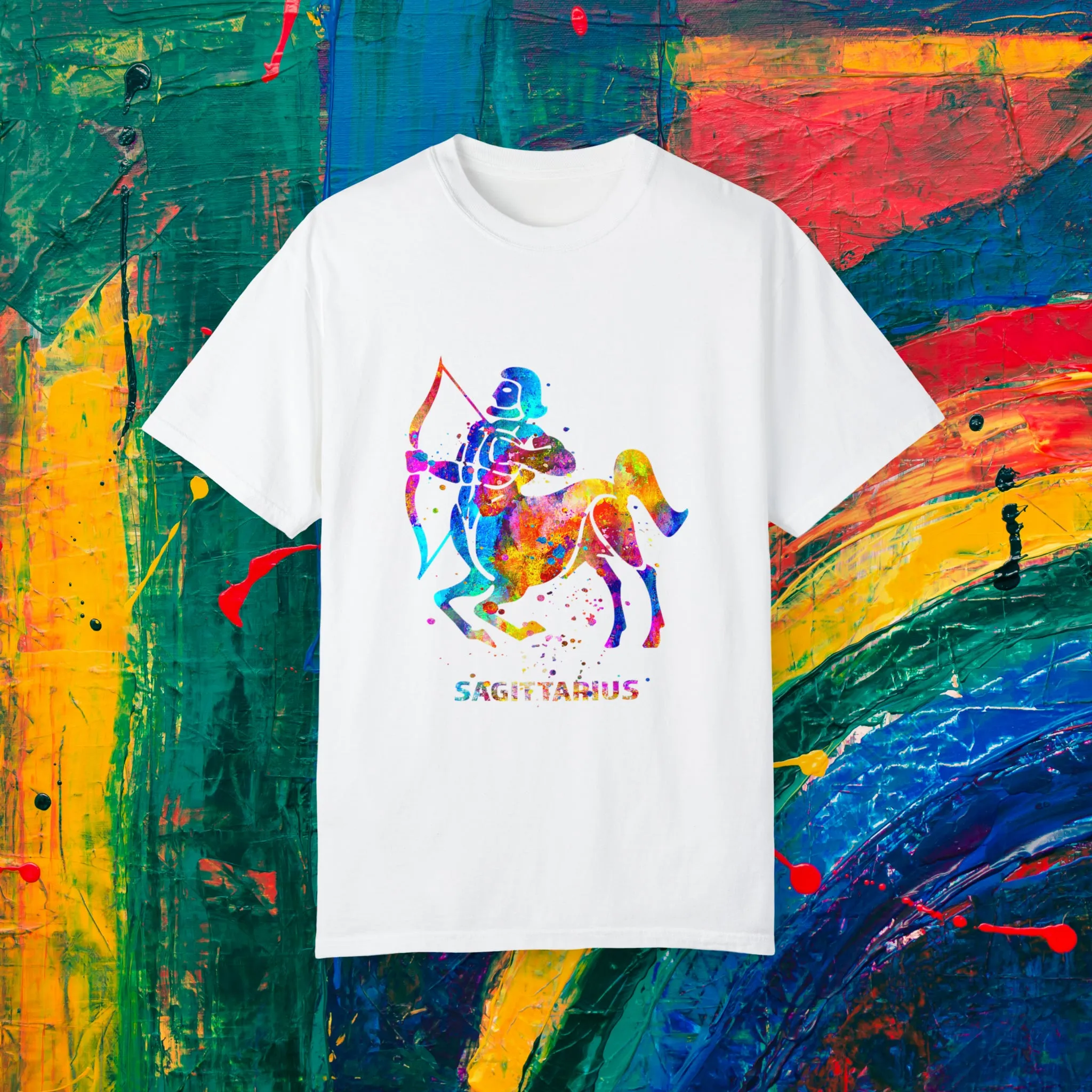 Sagittarius Watercolor Unisex Garment-Dyed T-shirt