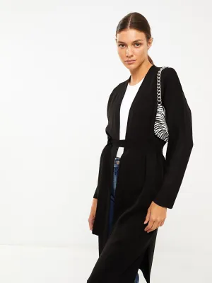 Shawl Collar Plain Long Sleeve Women's Knitwear Cardigan
