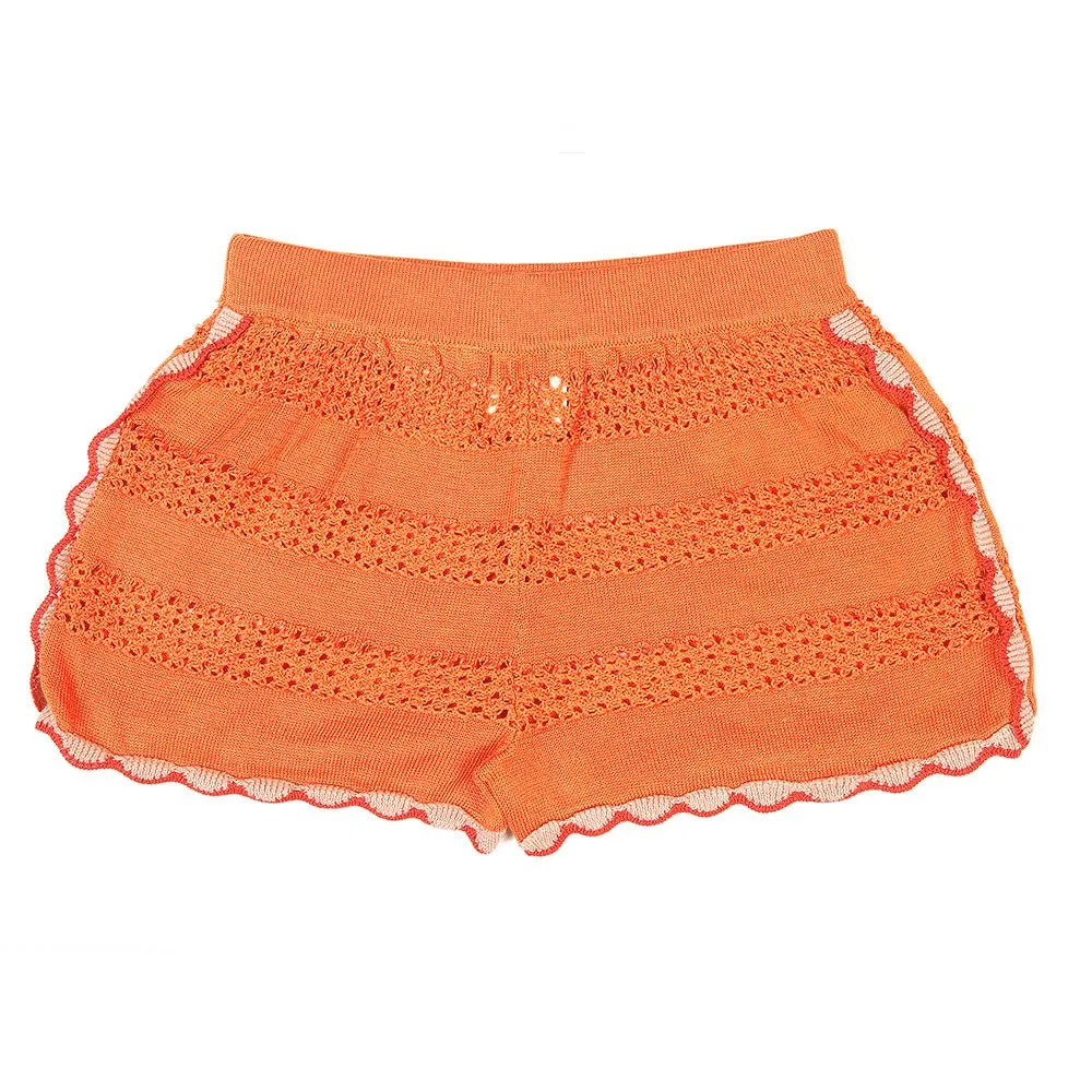 Shell Shorts Coral by Knit Planet