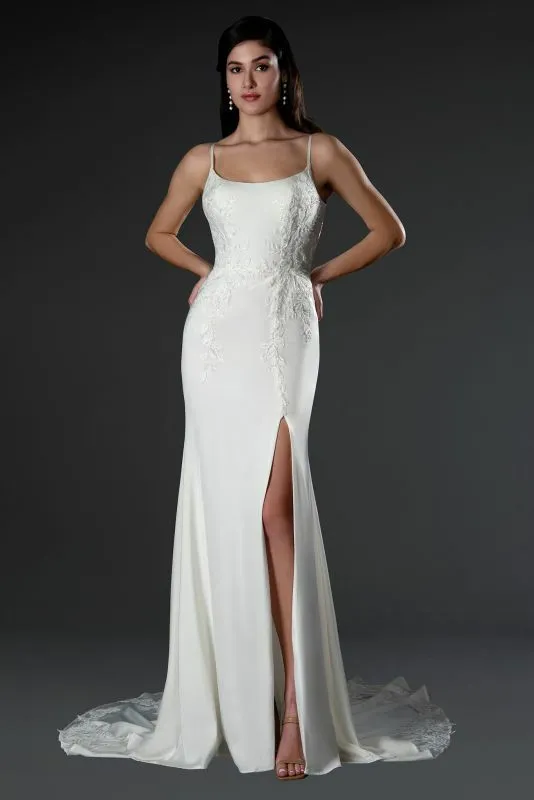 Size 16 Stella Couture 23572 Off White Gown