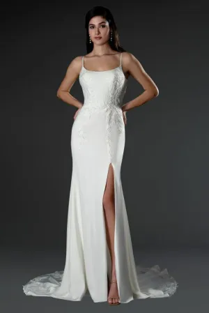 Size 16 Stella Couture 23572 Off White Gown