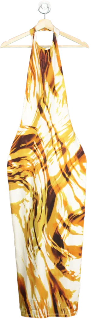 SLA The Label Yellow Aelia Maxi Dress UK S