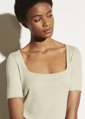 Square Neck Tee (Celery)