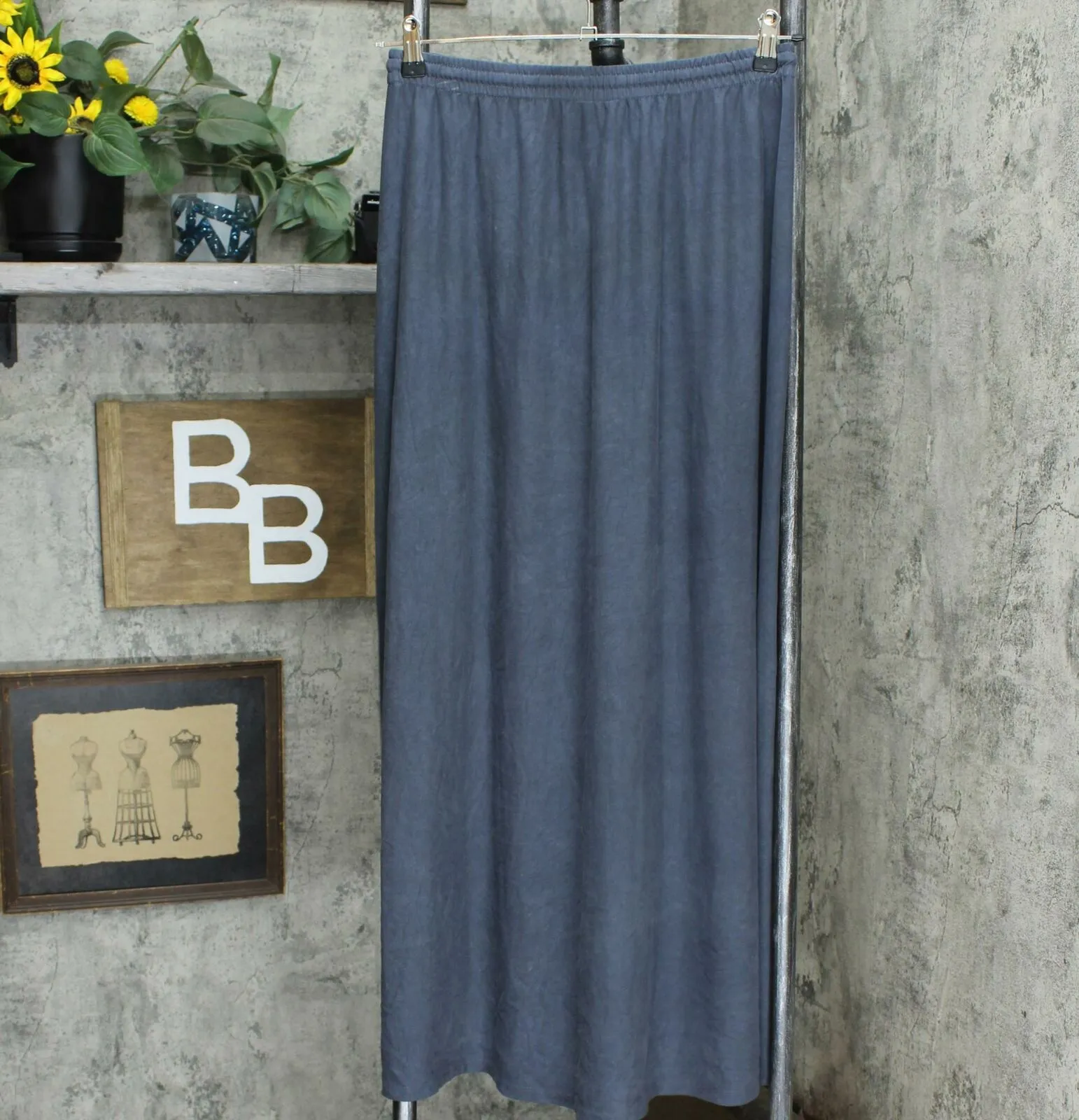 Style & Co. Women's Drawstring Maxi Skirt Gray Small