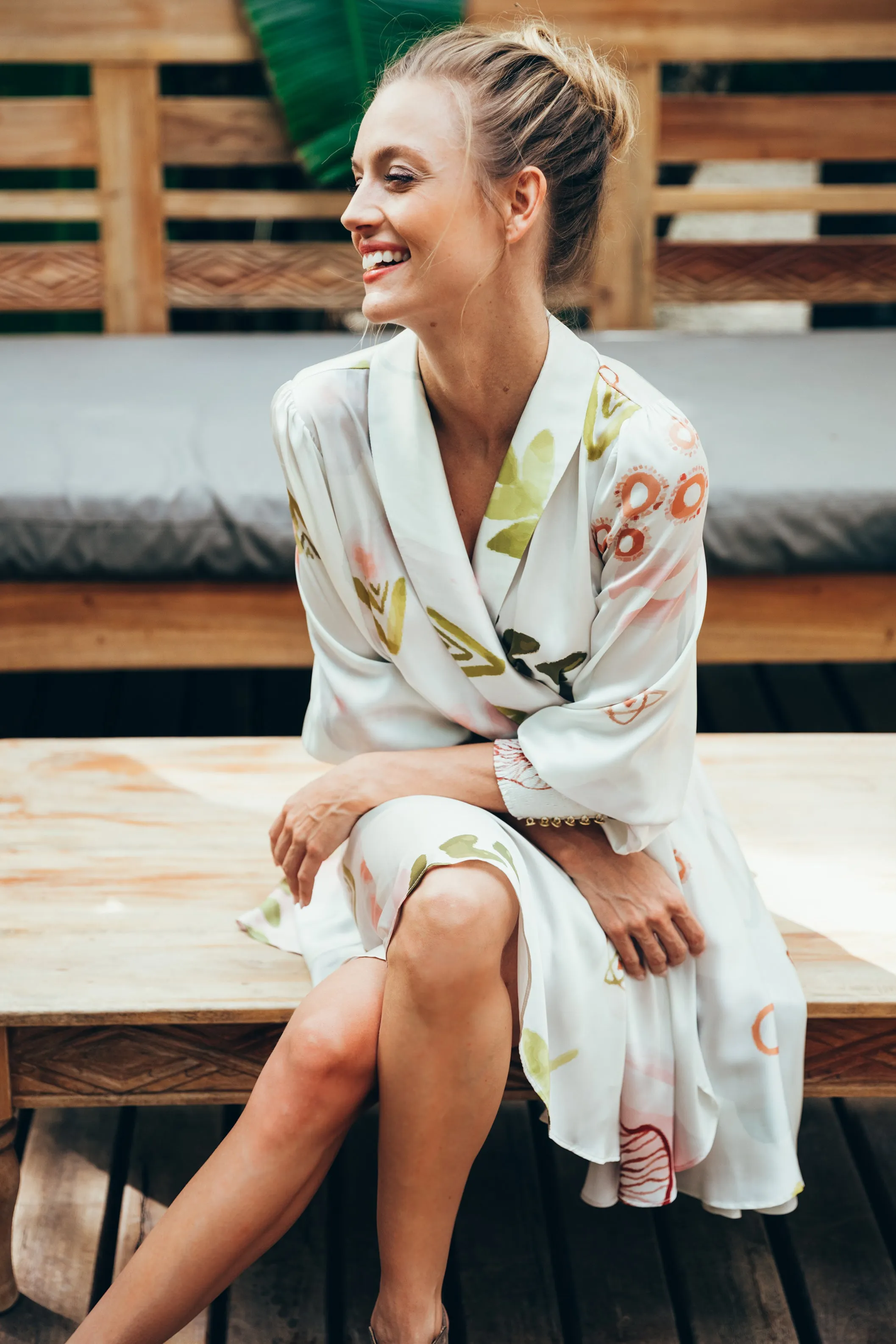SukiSo Women's Elsa Wrap Dress in Samudra
