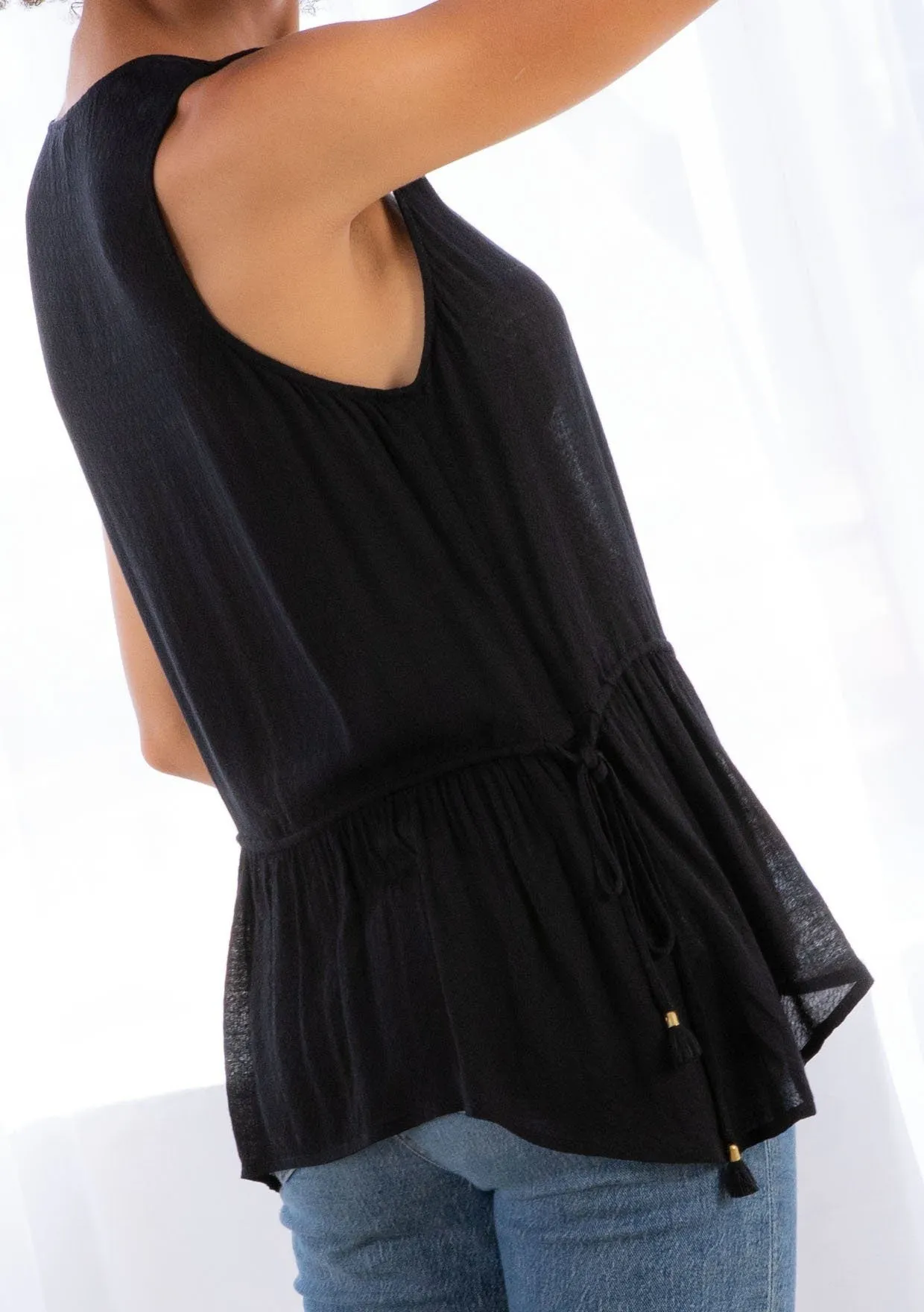 Summer Moon Side Tie Tank Top