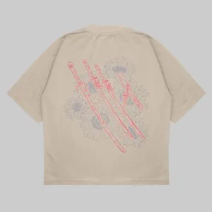Swords and Sunflowers Oversized Shirt
