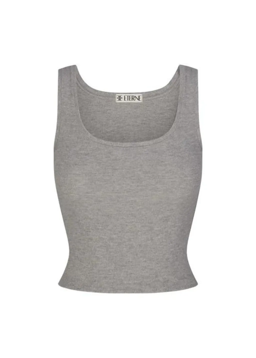Éterne Square Neck Tank in Heather Grey