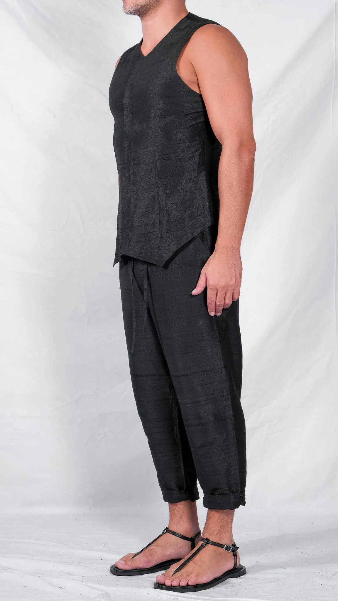 Textured Silk Waistcoat