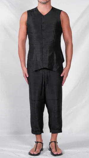 Textured Silk Waistcoat