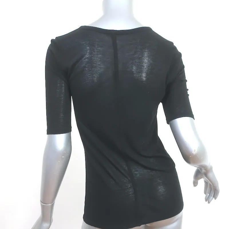 The Row Tee Black Jersey Size Small Short Sleeve Top