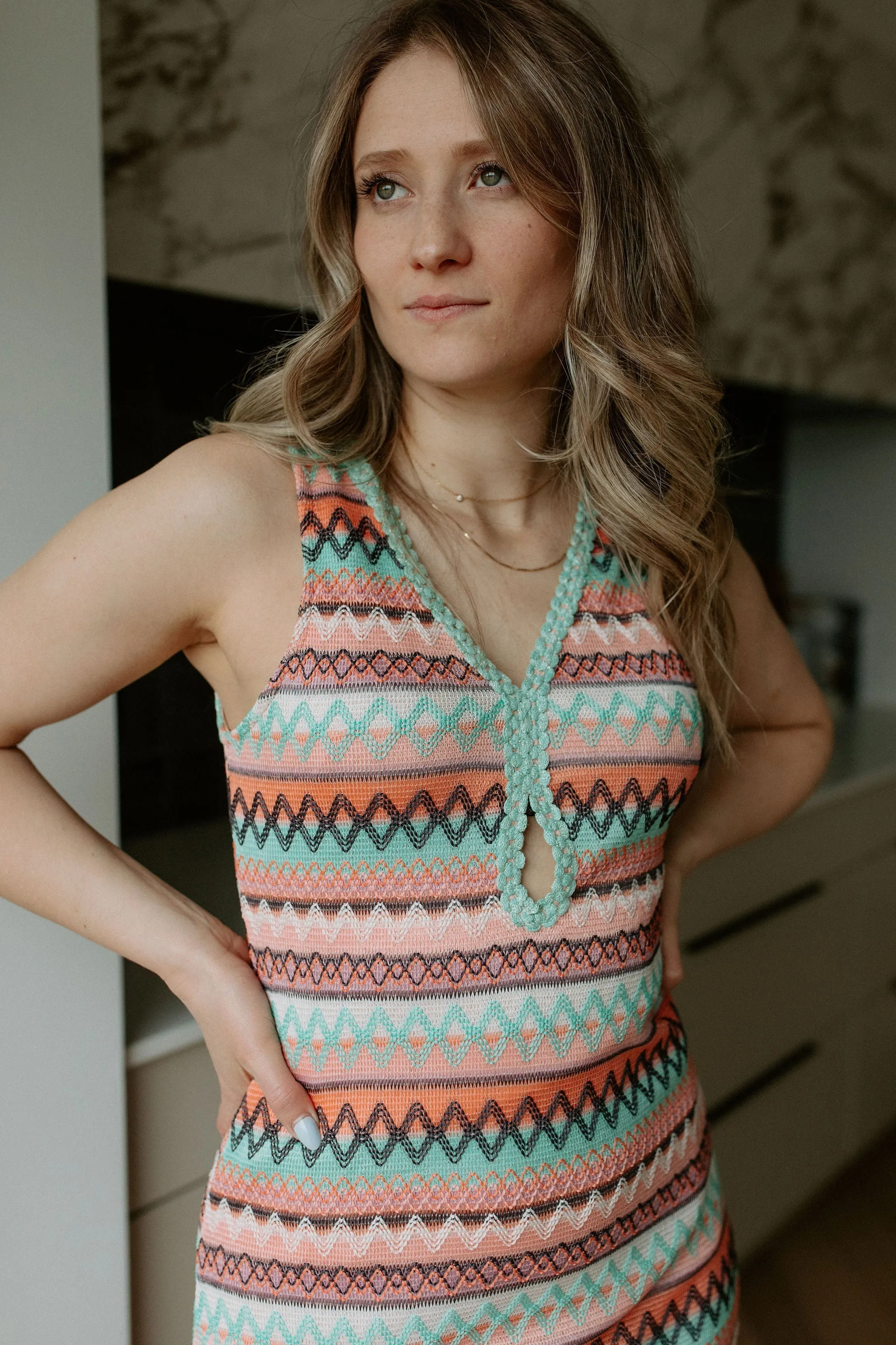 The Samay Textured Stripe Maxi Dress by NKN