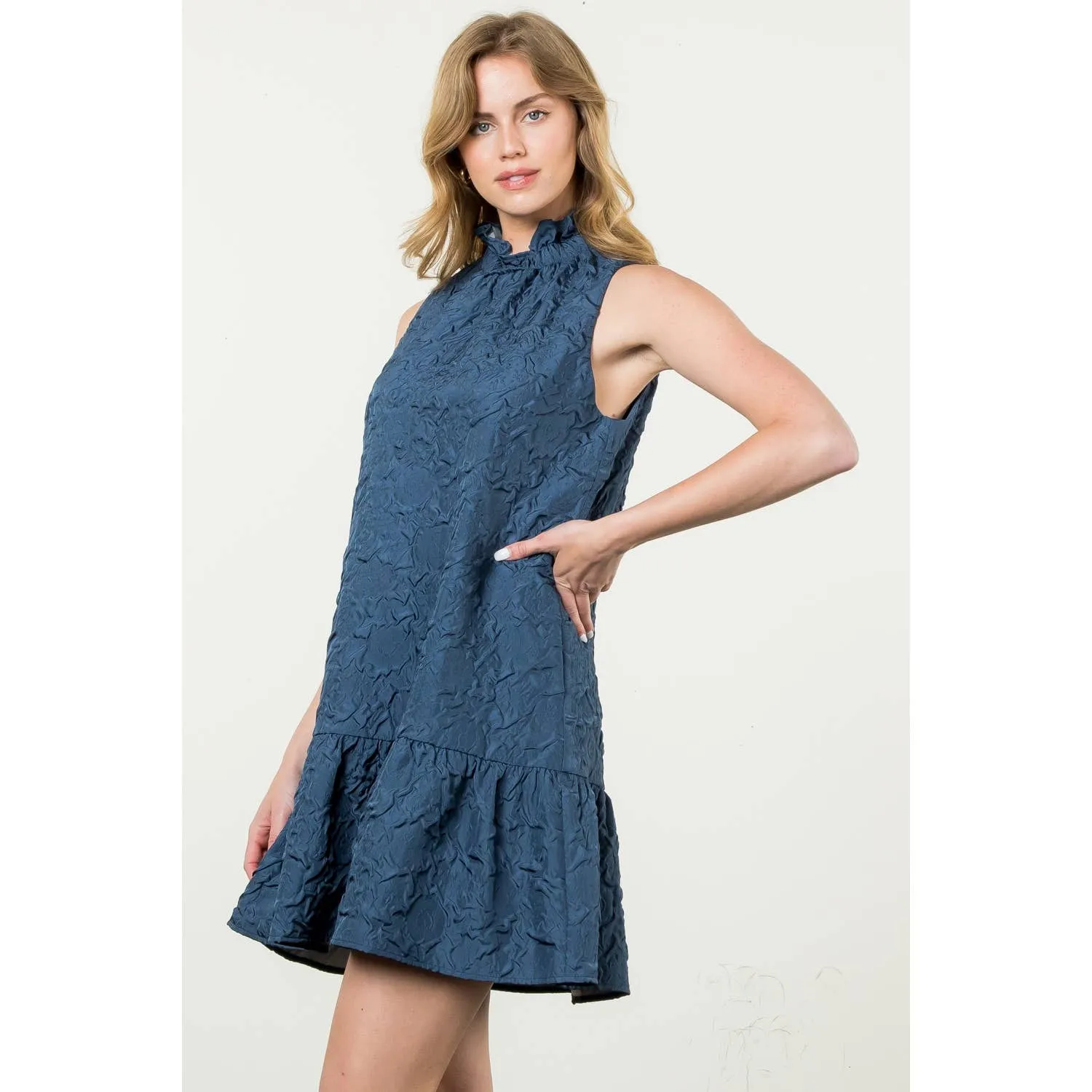 THML Sleeveless Textured Dress